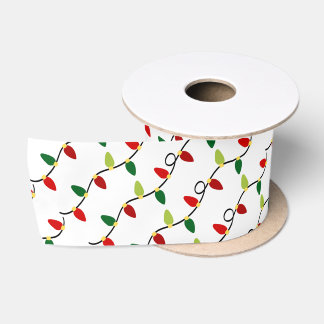 Christmas Lights Satin Ribbon