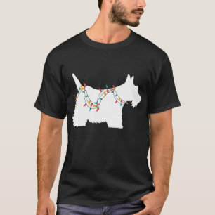 Christmas Lights Scottish Terrier a Dog Lover T-Shirt