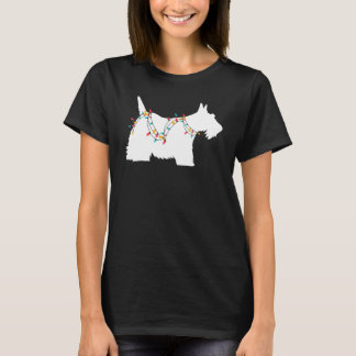Christmas Lights Scottish Terrier Dog T-Shirt