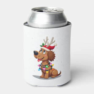 Christmas Lights Soft Coated Wheaten Terrier Dog T Can Cooler