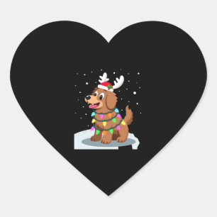 Christmas Lights Soft Coated Wheaten Terrier Dog T Heart Sticker