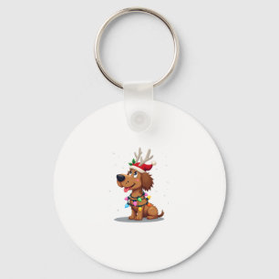 Christmas Lights Soft Coated Wheaten Terrier Dog T Keychain