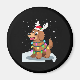 Christmas Lights Soft Coated Wheaten Terrier Dog T Magnet