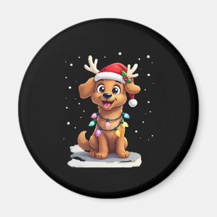 Christmas Lights Soft Coated Wheaten Terrier Dog T Magnet