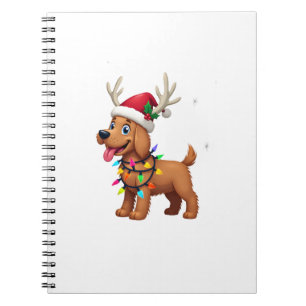 Christmas Lights Soft Coated Wheaten Terrier Dog T Notebook