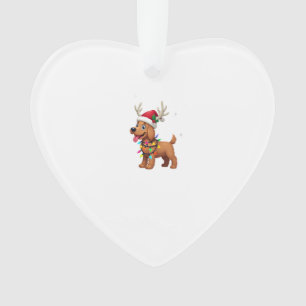 Christmas Lights Soft Coated Wheaten Terrier Dog T Ornament