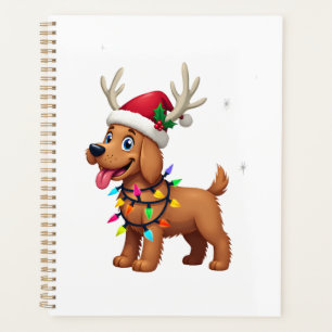 Christmas Lights Soft Coated Wheaten Terrier Dog T Planner