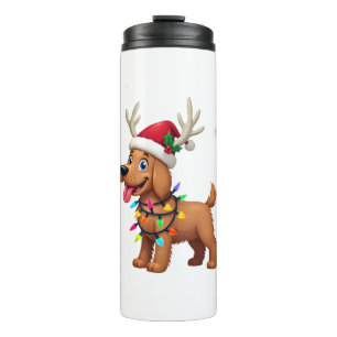 Christmas Lights Soft Coated Wheaten Terrier Dog T Thermal Tumbler