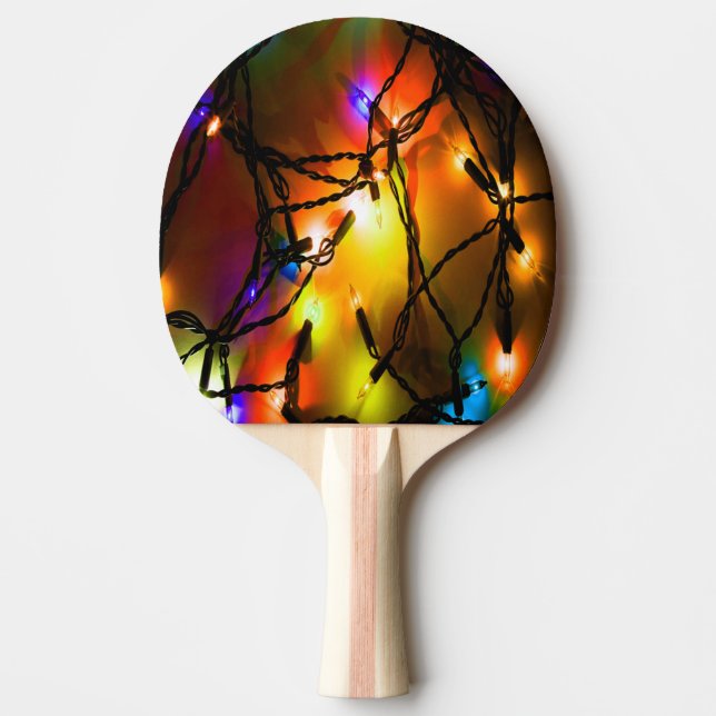 Christmas Lights Spirit Gift Magic Ping Pong Paddle (Front)
