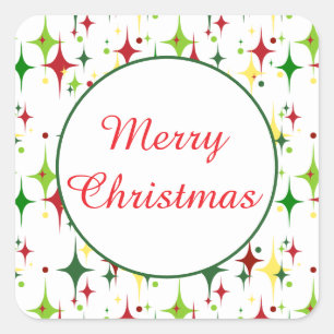 Christmas Lights Square Sticker