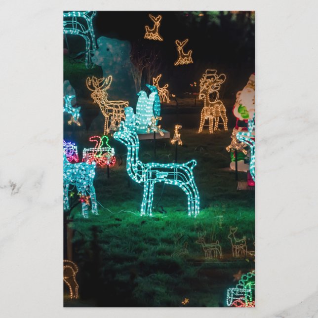 christmas lights stationery (Front)