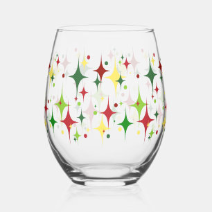 Christmas Lights Stemless Wine Glass