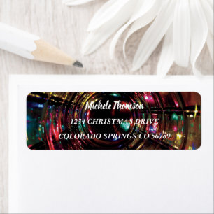 Christmas Lights Tie Dye Return Address