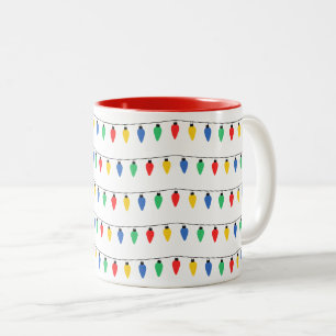 Christmas Lights Two-Tone Coffee Mug