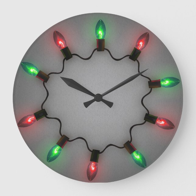 Christmas Lights Wall Clock (Front)