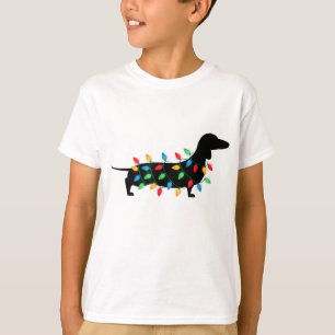 Christmas Lights Wiener Dachshund Dog Lover T-Shirt