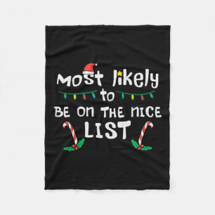 Christmas Likely Nice List Xmas Family Match Women Fleece Blanket