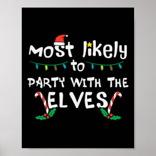 Christmas Likely Party With Elve Xmas Family Match Poster