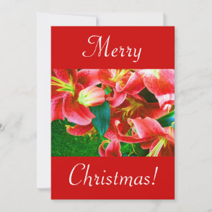 Christmas Lilies I Invitation