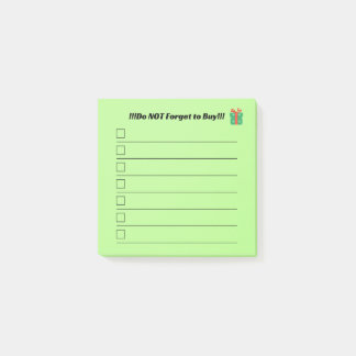 Christmas List Post It Notes