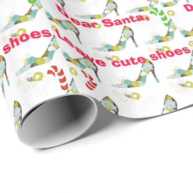 Christmas List Shoes from Santa Wrapping Paper (Roll Corner)