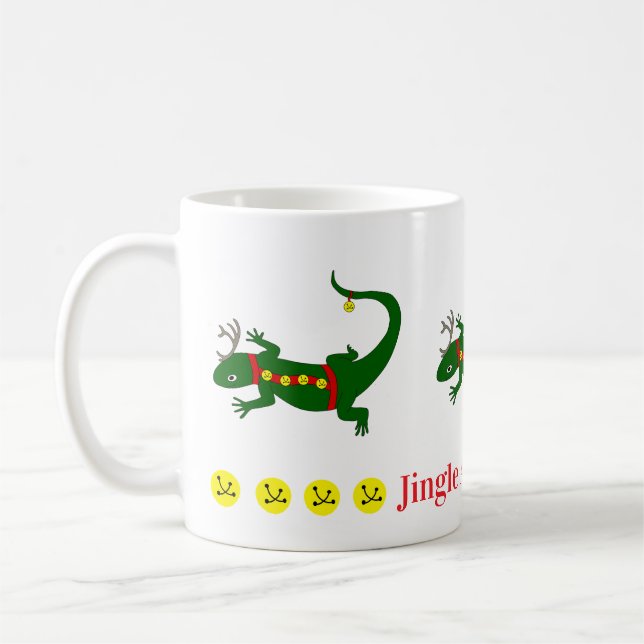 Christmas Lizards Mug (Left)