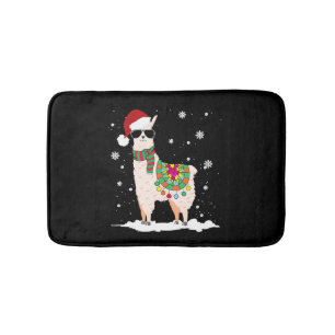 Christmas Llama - Alpaca Christmas Bath Mat