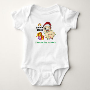 Christmas Llama Baby Bodysuit