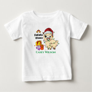 Christmas Llama Baby T-Shirt