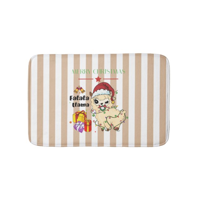Christmas Llama Bath Mat (Front)