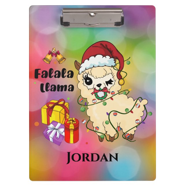 Christmas Llama Clipboard (Front)