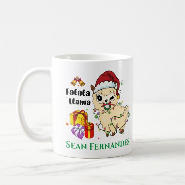 Christmas Llama Coffee Mug (Left)
