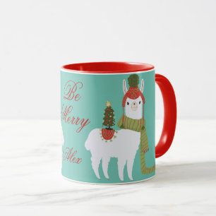Christmas Llama Custom Mug