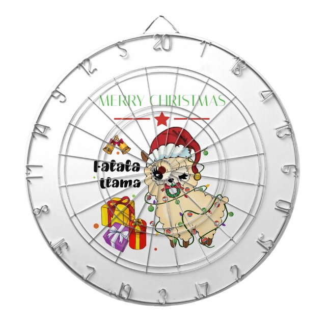 Christmas Llama Dart board (Front)