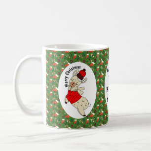 Christmas Llama Funny Pattern Personalized Coffee Mug