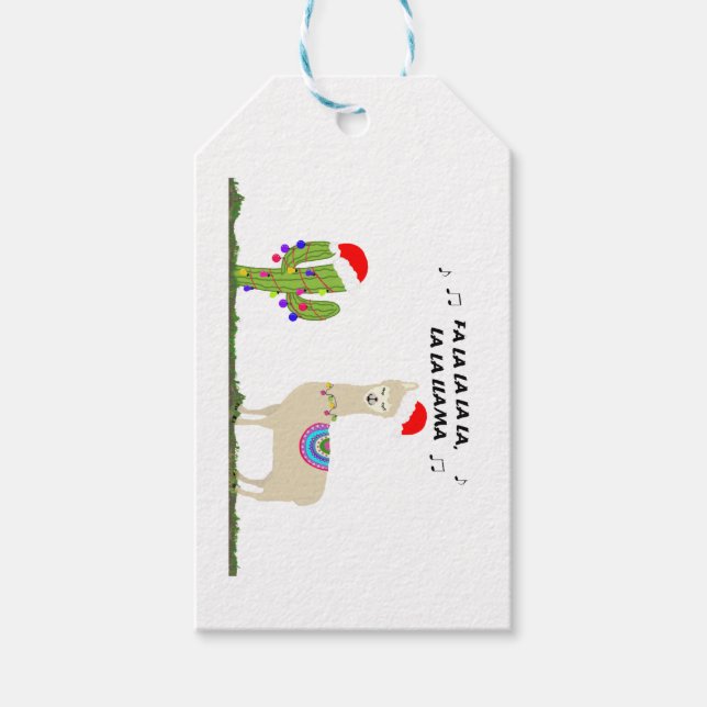 Christmas llama gift tags (Front)