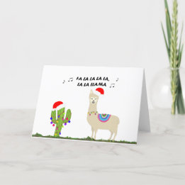 Christmas Llama Holiday Card