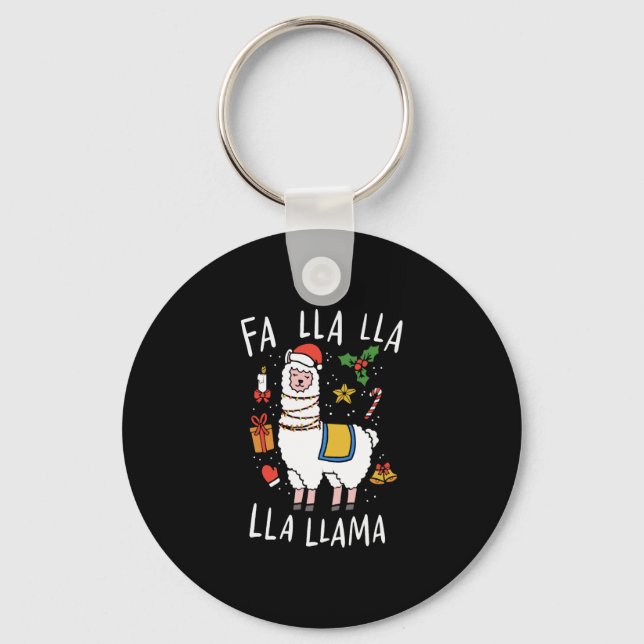 Christmas Llama    Keychain (Front)