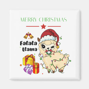 Christmas Llama Magnet