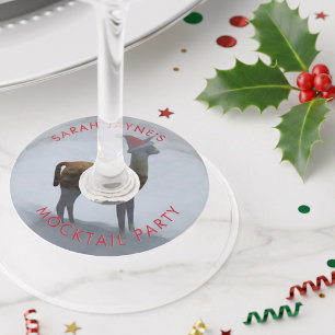 Christmas Llama Party Pack of 12 Wine Glass Tags
