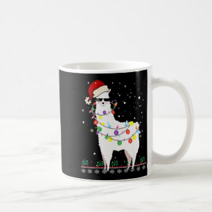 Christmas Llama Santa Hat Ugly Xmas Tree Alpaca Gi Coffee Mug