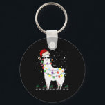 Christmas Llama Santa Hat Ugly Xmas Tree Alpaca Gi Keychain<br><div class="desc">Christmas Llama Santa Hat Ugly Xmas Tree Alpaca Gift</div>