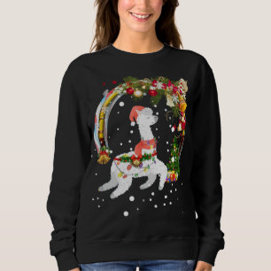 Christmas Llama Santa Hat Ugly Xmas Tree Alpaca Sweatshirt