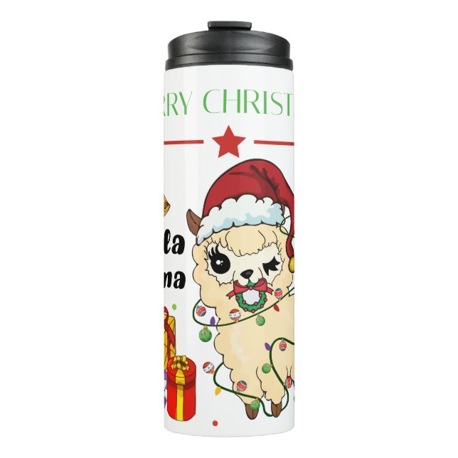 Christmas Llama Thermal Tumbler (Front)