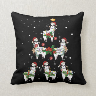 Christmas Llama Throw Pillow