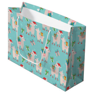 Christmas Llamas Large Gift Bag