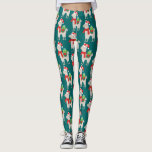 Christmas Llamas Leggings<br><div class="desc">These Christmas leggings feature llamas wearing red scarves and red hats,  and carrying gifts on their backs.</div>