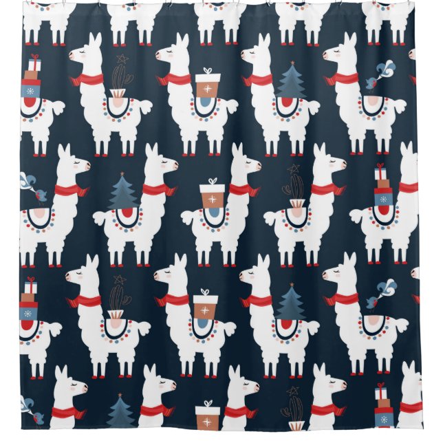 Christmas llamas seamless pattern (Front)
