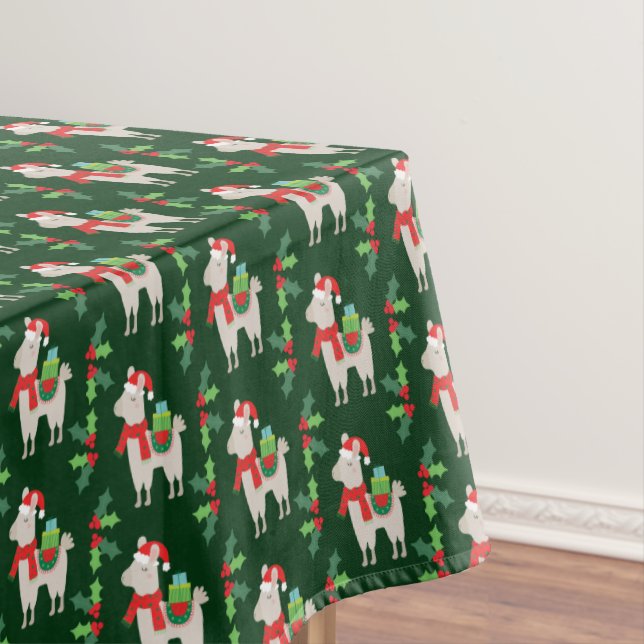 Christmas Llamas Tablecloth (In Situ)