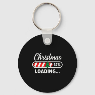 Christmas Loading 67% Funny 6 7 Meme Xmas Gen Alph Keychain